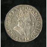 Sweden. Johan III (1568-1592). 4 Öre, 1581. Crowned and armored bust r. - tip of beard touching