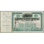 Northwest Equipment Co., 100 shares of $100, 18[90], #162, green and black, together with, $100