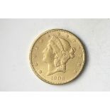1906-S $20 Liberty. Uncirculated. Has the appearance of a smooth Choice BU example at first