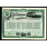 Wilmington and Northern Railroad Company, (PA-DE), $500, 5% Mortgage Bond, 1927, No. 740 signed by