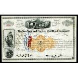New York and Harlem Rail Road Company, $50 shares, 1873, No. 15273, signed by William H.