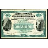 North American Underground Telegraph and Electric Company (NY), $100 shares, 1889, No. 129, green