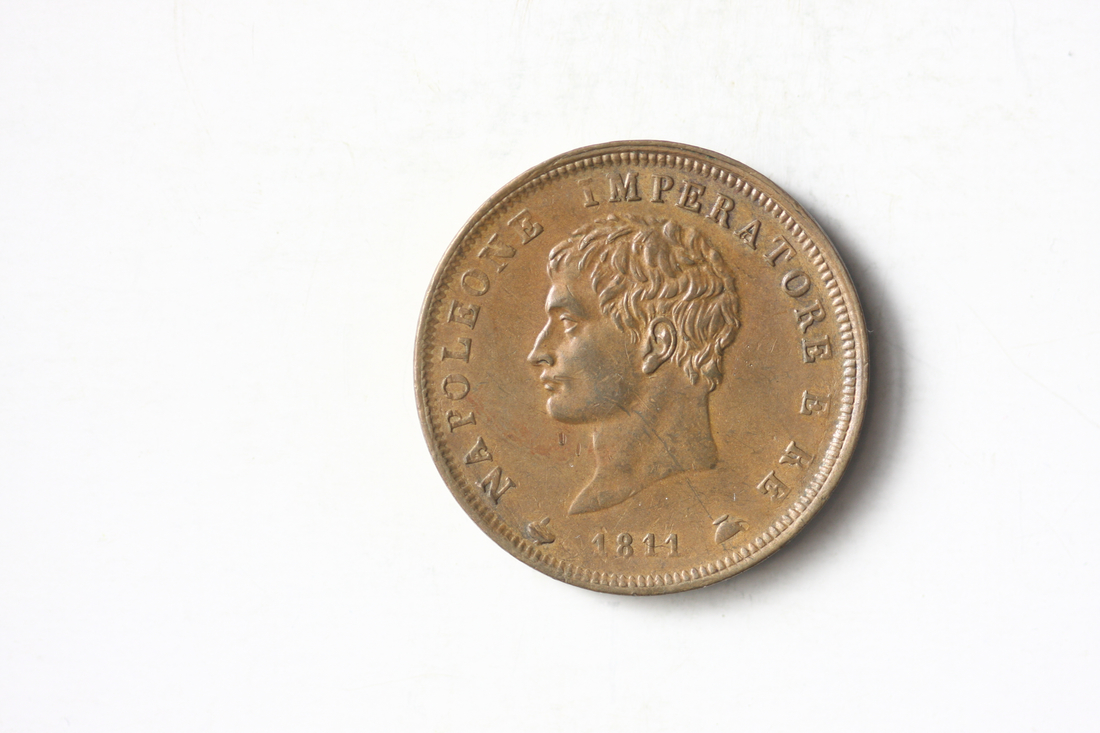 Italian States. Kingdom of Napoleon. Napoleon I (1804-1814). Soldo, 1811 M. Milano. Bare head of