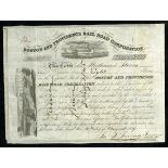 Early Railroad Share Grouping. Boston & Providence RR 1839 IC, trimmed close to borders;