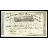 Central City Rail Way Company, (NY) Syracuse, $25 shares, 1888, No. 235, "SPECIAL CHARTER," small