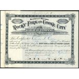 Rocky Fork and Cooke City Railway Co. (MT), $100 shares, 18[90], #64, issued to and signed by