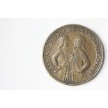 Admiral Vernon Medal, 1739. McCormick-Goodhart 139. Admiral Vernon and Commodore Brown; reverse