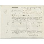 New York Central Railroad Company (NY), transfer certificate for capital stock, 186[3], from