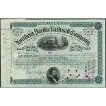 Northern Pacific Railroad Company, $100 shares, New York, 188[7], #32747, issued to and signed by