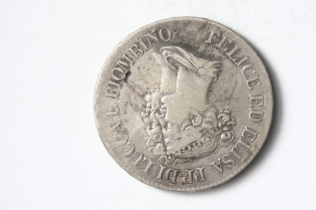 Italian States. Lucca. Felice Bacciocchi and Elisa Bonaparte (1805-1814). 5 Franchi, 1808/7. Their