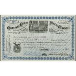 Cherokee Gold Mining Co. (CA), 100 shares of $10 each, New York 188[2], #2496, vignette of gold