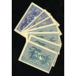 Germany. Small group of notes: Bank Deutscher Länder. 5 Pfennig (4), 10 Pfennig (3). ND (1948) P-11,