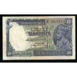 India. British Raj. Government of India. 10 Rupees. ND (1928-1935). P-15b. Signed J.W. Kelly.