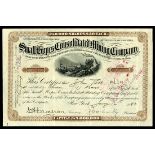 Small Lopes Consilidated Mining Company (CO), $20 shares, 1893, No. 1544, brown frame, passengers
