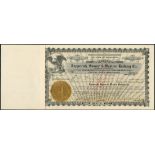 Toppenish, Simore & Western Railway Co., (WA), $100 shares, 19[09], #3, issued to and signed by F.