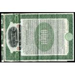 New York Railways (NY), $1000 Thirty-Year Adjustment Mortgage 5 % Income Gold Bond, 1914, green