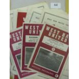 West Ham Utd, a collection of 13 home programmes, reserve & youth team issues, to include 1952/53