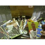 Autographs, a collection of over 250 signed colour signed postcard signed cards, a very wide