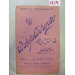1933/34 Rugby League, Wakefield Trinity v Widnes, a programme from the game played on 31/03/1934,
