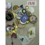 A collection of over 40 enamal badges from the 1960s & 1970s, Hearts, Hibernian, Cambridge Utd,