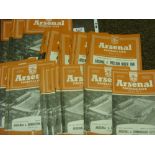 Arsenal, a collection of 63 home programmes from 1953/54 to 1959/60, the season split is 1953/54 (