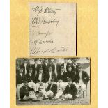 1909 Cricket, Australia, an original postcard of the touring team posted in London on 03/06/1909,