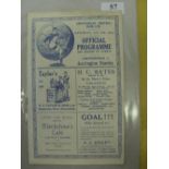 1933/34 Chesterfield v Accrington Stanley, a programme from the game played on 06/01/1934.