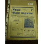 1939/40 Watford v Queens Park Rangers, a programme from the Regional competition played on 22/03/