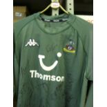 2004/05 Tottenham Hotspur, a green goalkeeping shirt, as presented to the vendor, by Number 1,