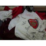 A collection of 18 football shirts, all collected by a previous Tottenham/Arsenal employee. The