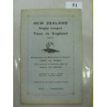 1926/27 Rugby League, a guide, New Zealand Rugby League, Tour In England, a 32 page publication by