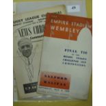 1939 Rugby League Cup Final, Salford v Halifax, a programme from the game played at Wembley on 06/