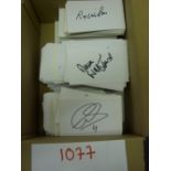 Autographs, a collection fo 1119 signed white cards, a wide variation of players from the 1960's