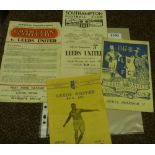 Leeds Utd a collection of 4 programmes, 1947/48 Leeds v Newcastle Utd (FAC), 1949/50 Leeds v