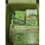 A collection of football programmes and memorabilia, formerly the property of Reverend R M Hayward