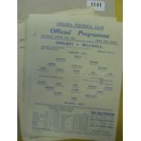Chelsea, a collection of 8 single sheet home programmes, in good condition, 1942/43 Millwall,