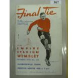 1938 FA Cup Final, Huddersfield v Preston, a programme from the game played on 30/04/1938, rusty
