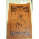 1933/34 Arsenal v Blackburn Rovers, a programme from the game played on 21/02/1934.