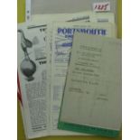 A collection of football and other sporting programmes, includes football (19) 10/12/1942 Old