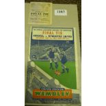 1952 FA Cup Final, Arsenal v Newcastle, a programme and ticket from the game played on 03/05/1952.