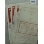 Kingstonian, a collection of 18 home programmes, 1946/47 Romford, 1947/48 Tooting & Mitcham (FAC),