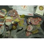 A collection of over 40 football badges, from the 1960's onwards, to include the tin badges of Geoff