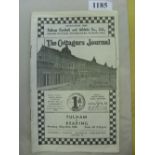 1939/40 Fulham v Reading, a programme from the game played on 13/05/1940, this was the war aborted