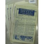 Manchester City, a collection of 7 home programmes in various condition, 1945/46 Newcastle Utd,