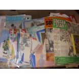 Football programmes & memorabilia, a large tray containing a selection of items to include 1960's