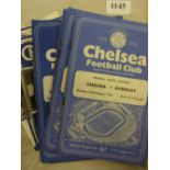 1954/55 Chelsea, a collection of 8 home programmes from the Championship Winning Season, Burnley,