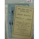 Wimbledon, a collection of 4 various programmes, 22/04/45 South London Charity Cup, Highways v