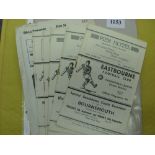 Eastbourne, a collection of 7 home programmes, 1952/53 Epsom, Wimbledon (friendly), Maidenhead,
