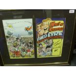 1983 Original autograph artwork, 'What a Game', by Fred Eyre & Roy Cavanagh. This framed & glazed