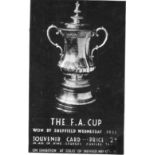 1935 Sheffield Wednesday FA Cup Winners, An 'Original' Picture Postcard Displaying The FA Cup, A